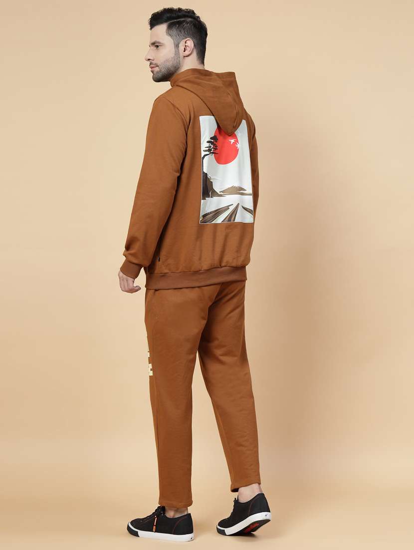 men printed long sleeve full length track suit - 22228219 -  Standard Image - 2