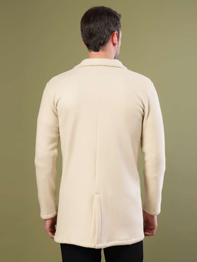 men solid lapel collar overcoat - 22228230 -  Standard Image - 2