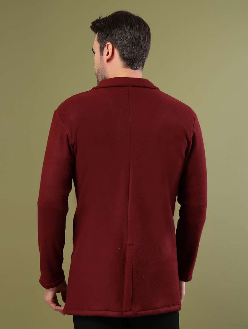 men solid lapel collar overcoat - 22228231 -  Standard Image - 2