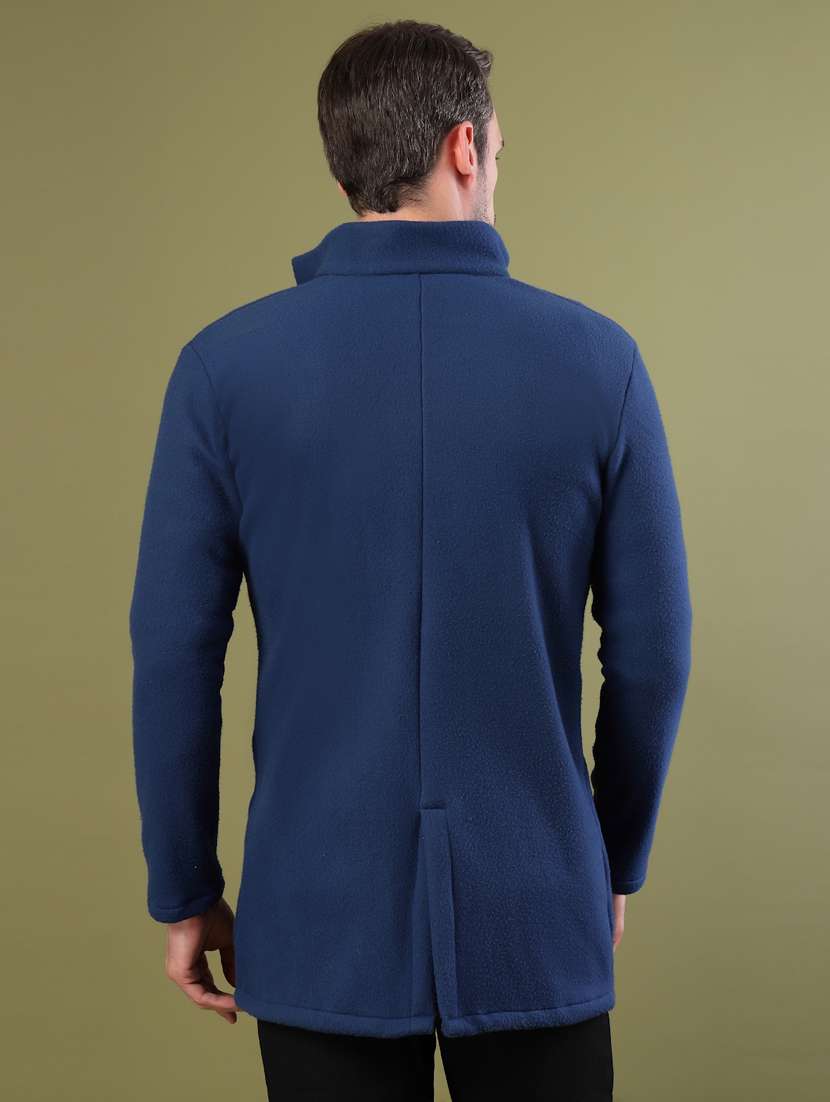 men solid lapel collar overcoat - 22228232 -  Standard Image - 2