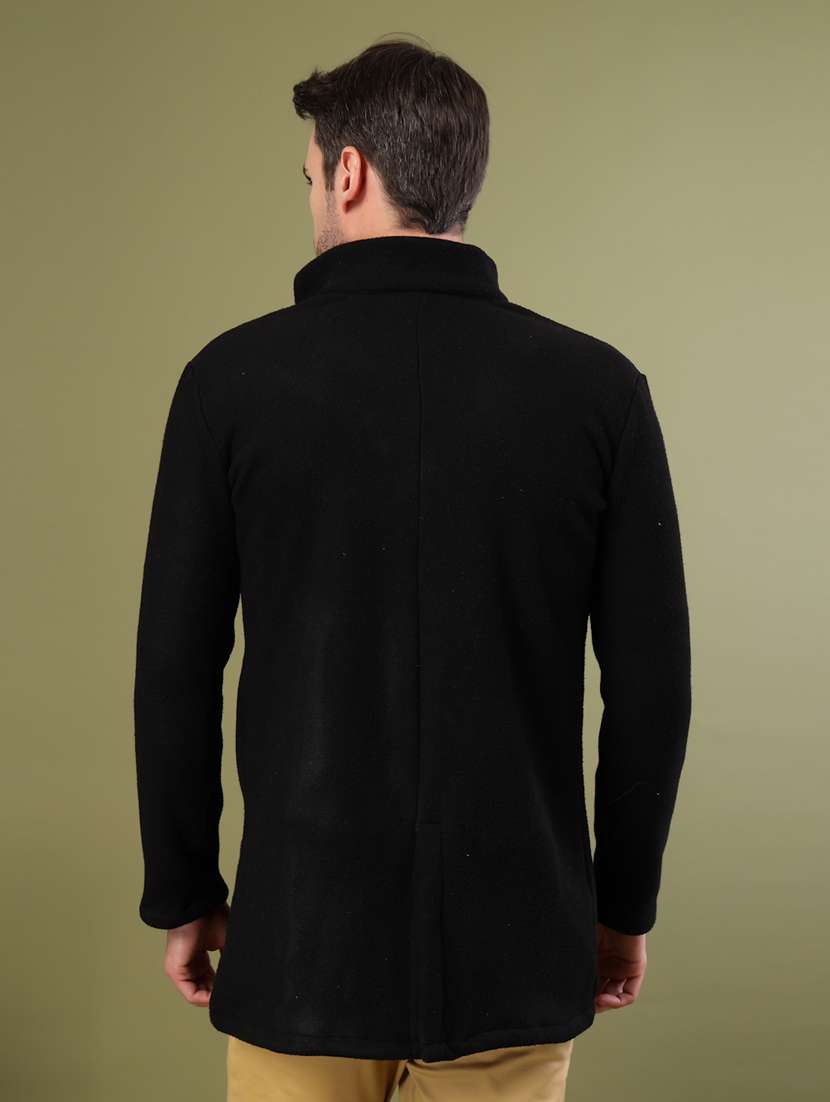 men solid lapel collar overcoat - 22228233 -  Standard Image - 2