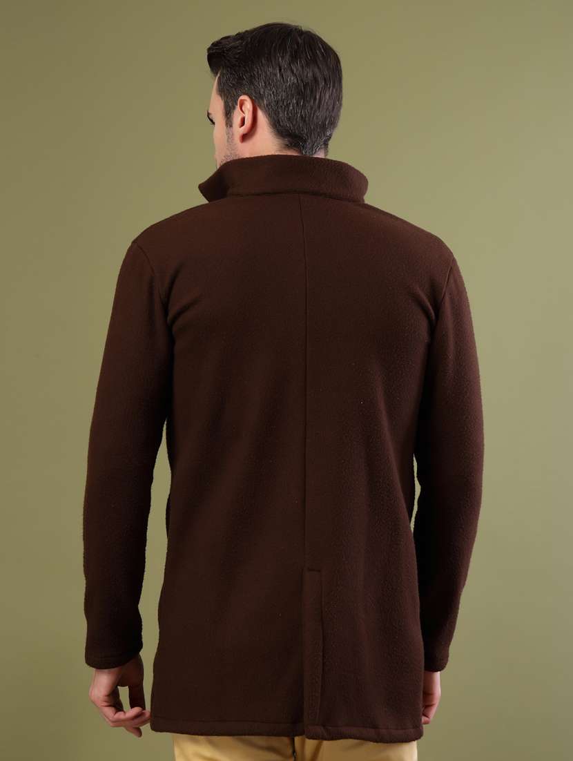 men solid lapel collar overcoat - 22228234 -  Standard Image - 2