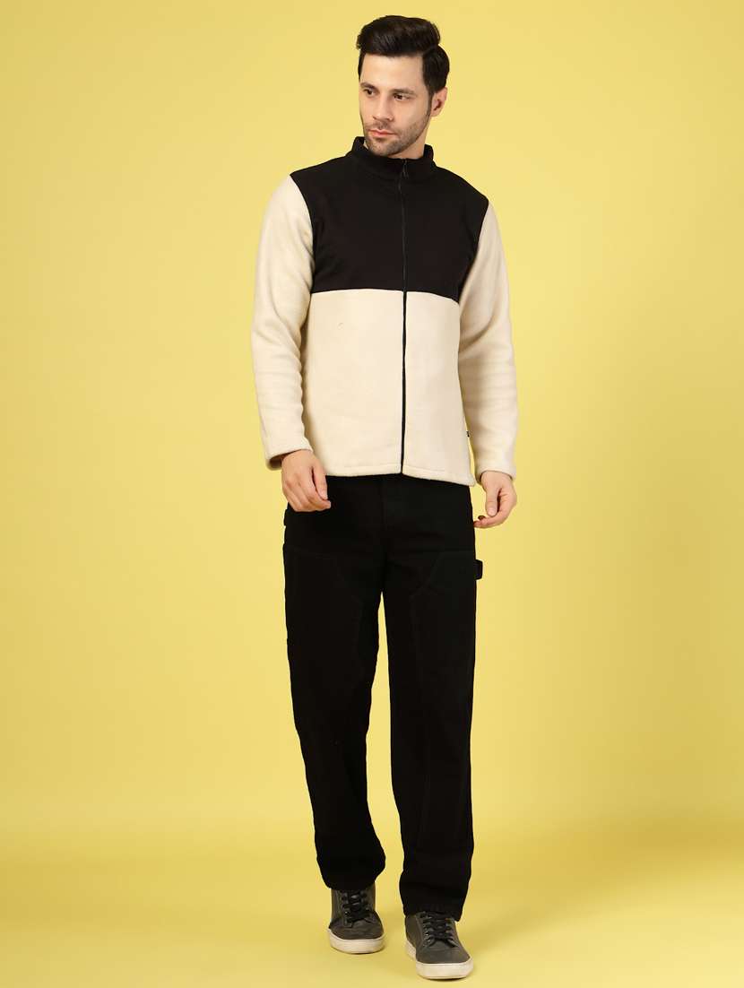 men color block long sleeve regular fit casual jacket - 22228252 -  Standard Image - 2