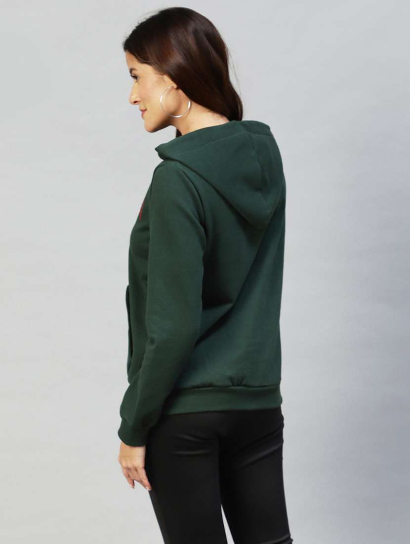 women prinred long sleeve hooded sweatshirt - 22228256 -  Standard Image - 2