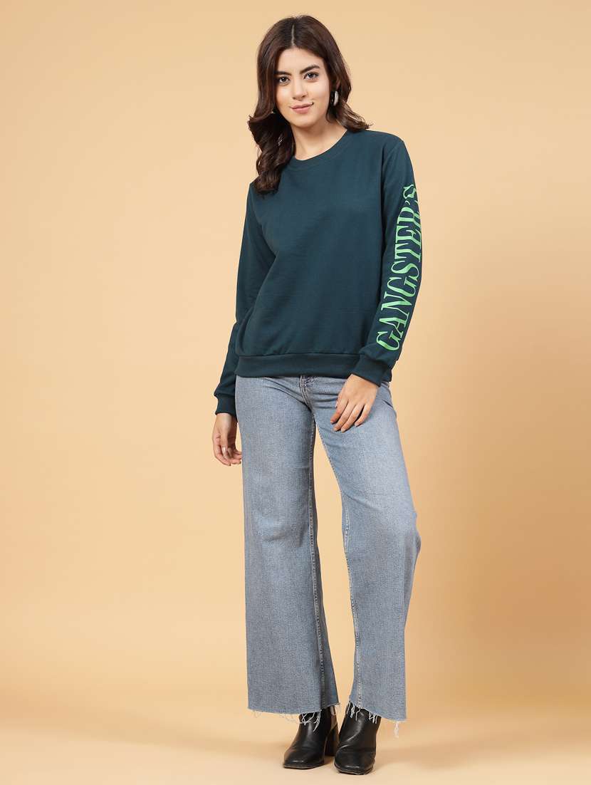 women printed long sleeve sweatshirt - 22228262 -  Standard Image - 2