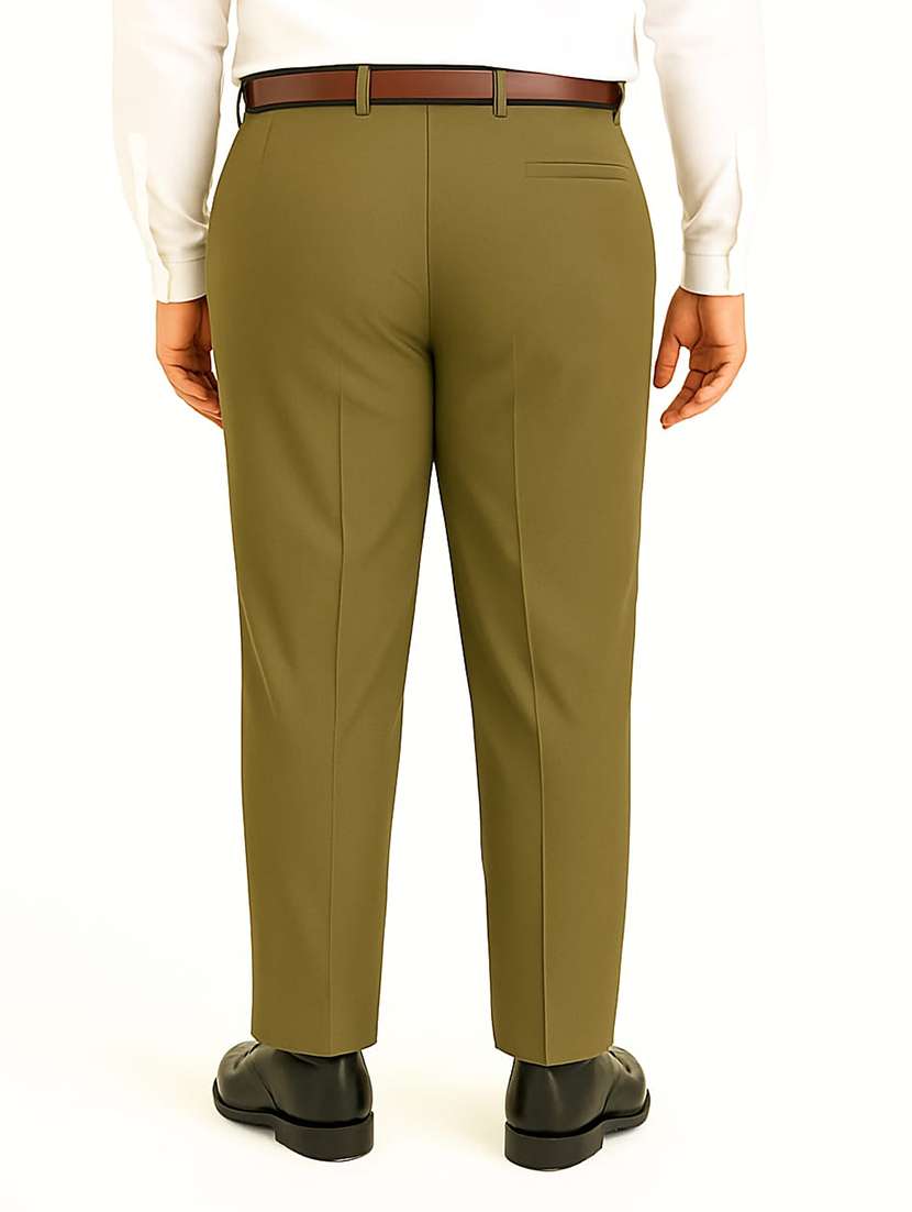 men solid mid rise flat front formal trouser - 22228298 -  Standard Image - 2
