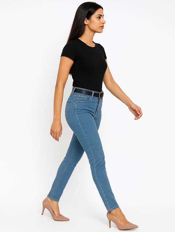 women solid high rise slim fit jean - 22228302 -  Standard Image - 2