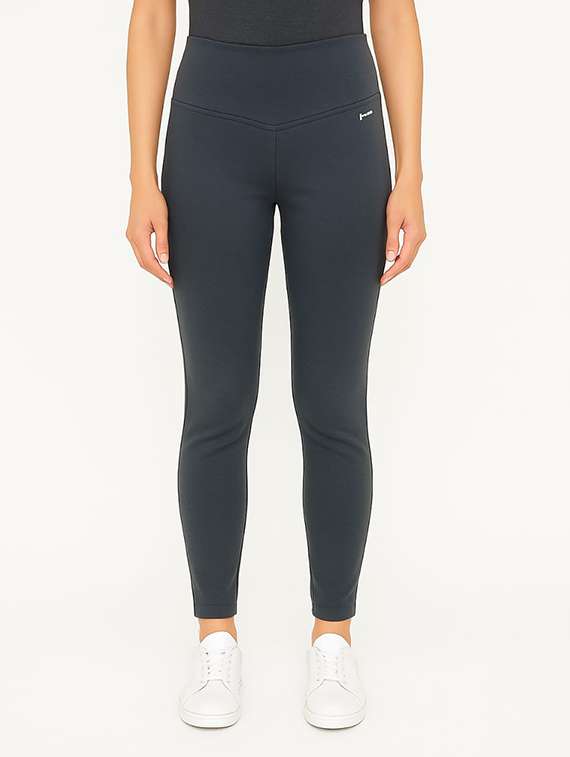 women solid mid rise slim fit jegging