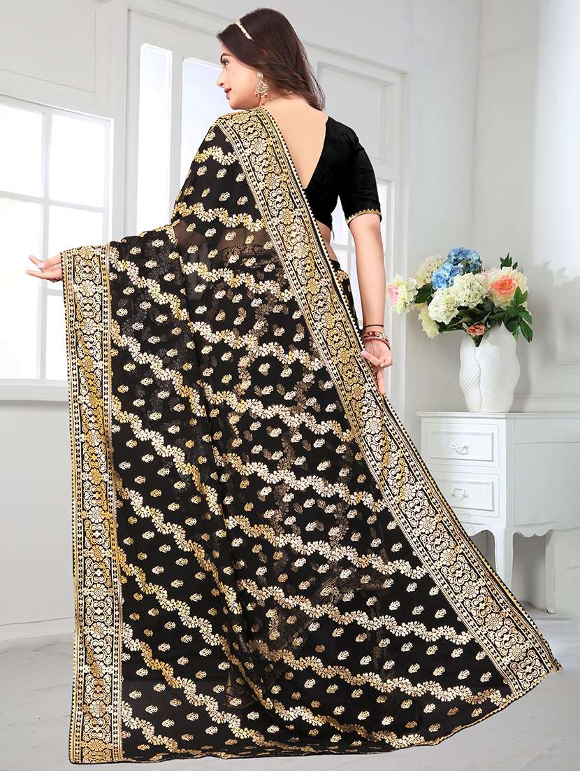 women foil printed saree with blouse - 22228369 -  Standard Image - 2