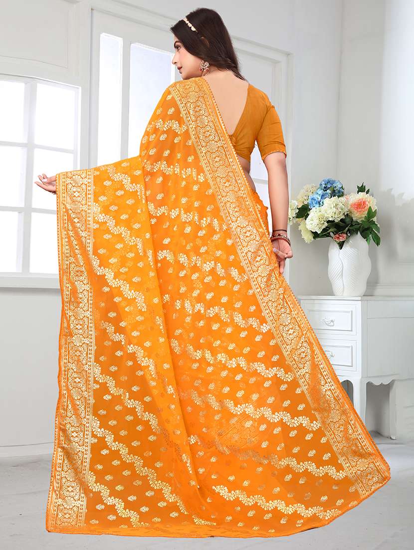 women foil printed saree with blouse - 22228377 -  Standard Image - 2