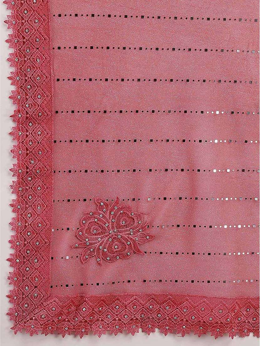 pink lycra blend printed saree with blouse - 22228553 -  Standard Image - 2