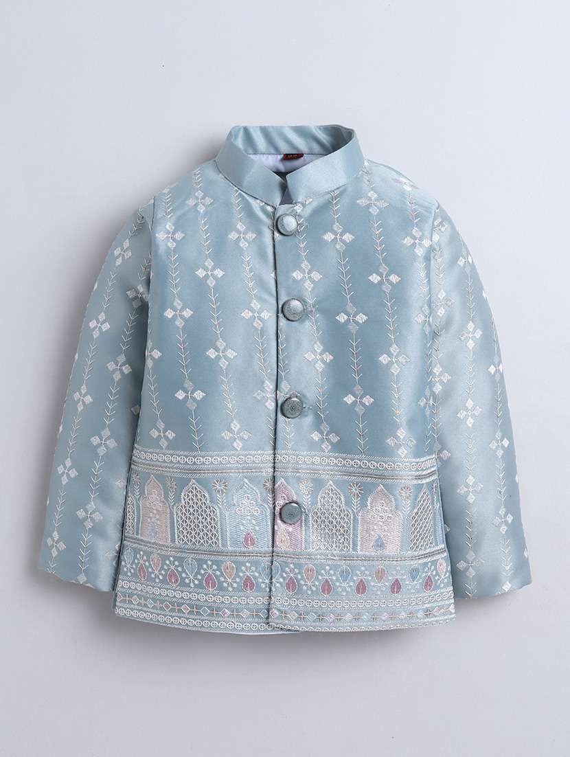 boys embroidered long sleeve sherwani set - 22228572 -  Standard Image - 2