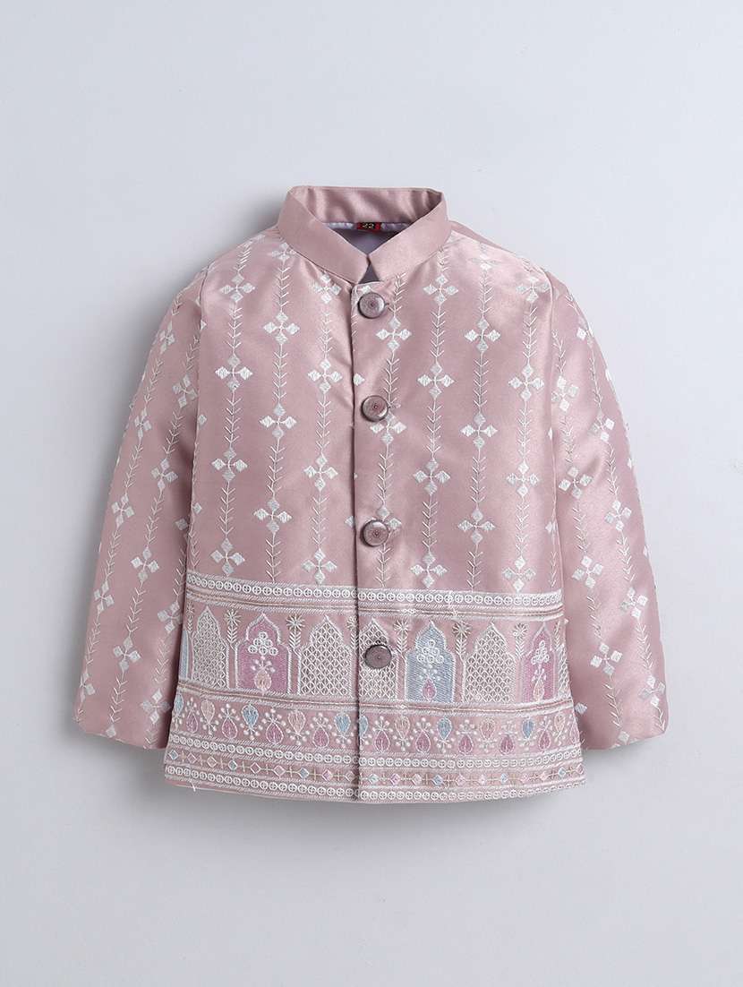 boys embroidered long sleeve sherwani set - 22228573 -  Standard Image - 2