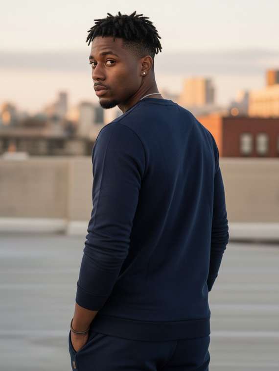 men solid long sleeve regular fit sweatshirt - 22228601 -  Standard Image - 2