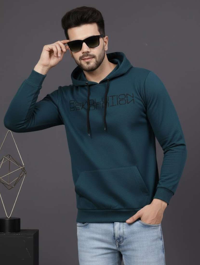 men chest print long sleeve regular fit sweatshirt