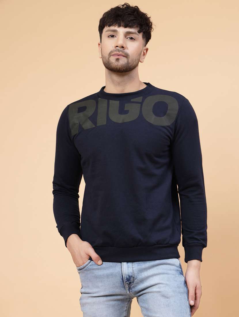 men chest print long sleeve regular fit sweatshirt - 22228613 -  Standard Image - 2