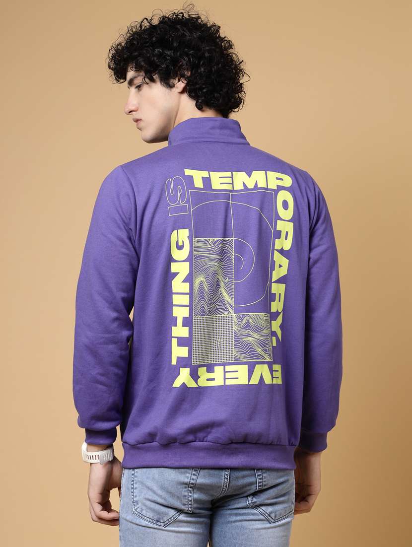 men back print long sleeve regular fit sweatshirt