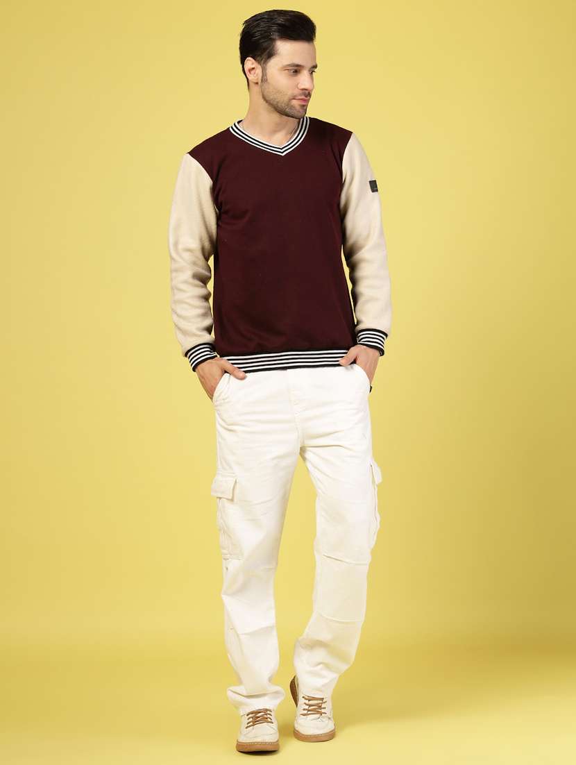 men color block long sleeve regular fit sweatshirt - 22228646 -  Standard Image - 2