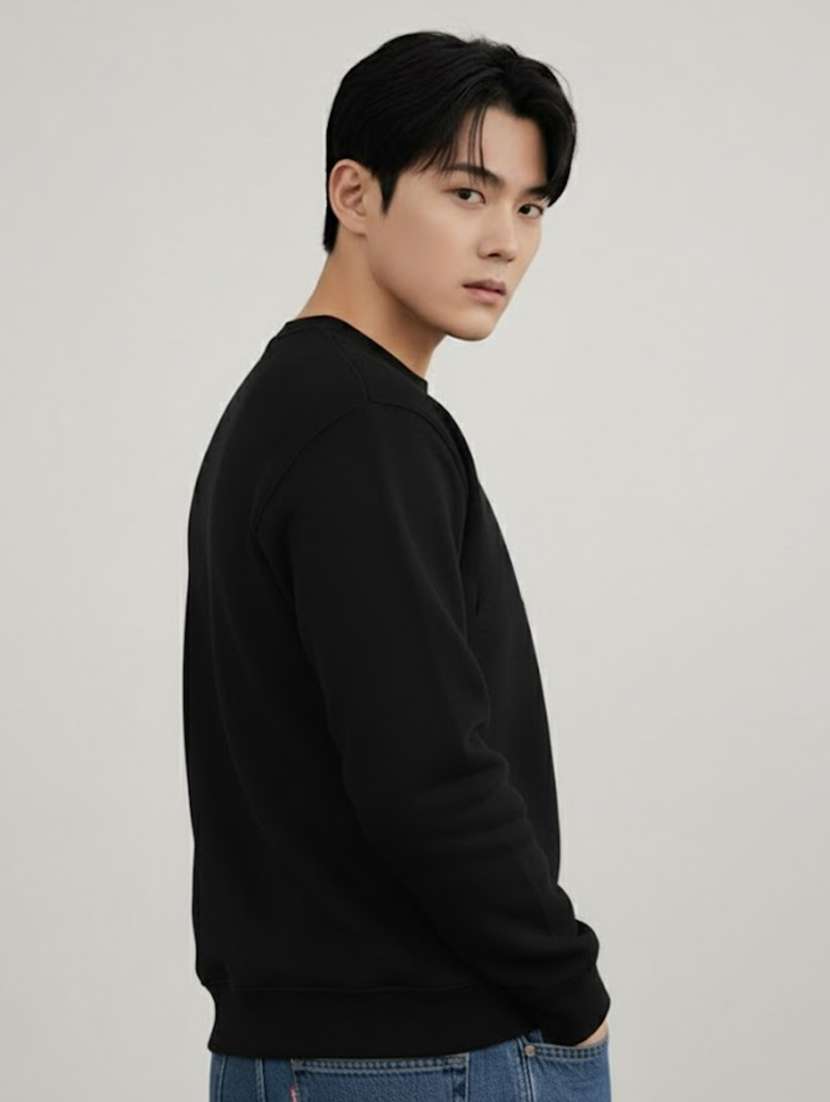 men chest print long sleeve regular fit sweatshirt - 22228662 -  Standard Image - 2