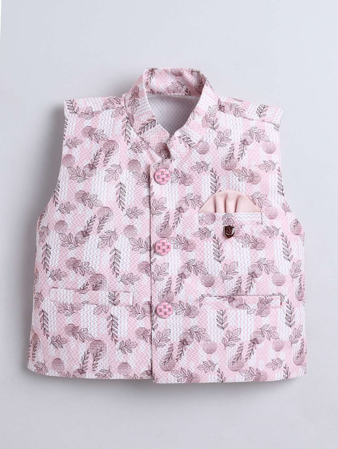 boys printed long sleeve sherwani set - 22228678 -  Standard Image - 2