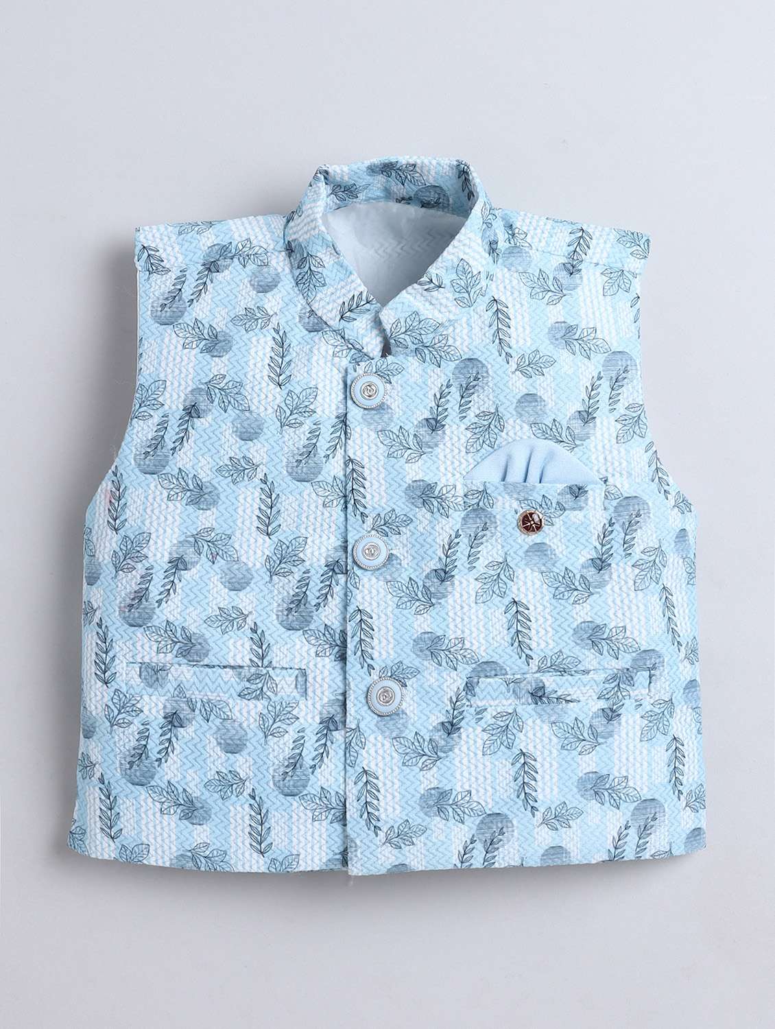 boys printed long sleeve sherwani set - 22228679 -  Standard Image - 2