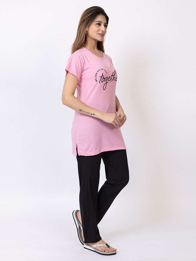 women printed nightwear pyjama set - 22228692 -  Standard Image - 2