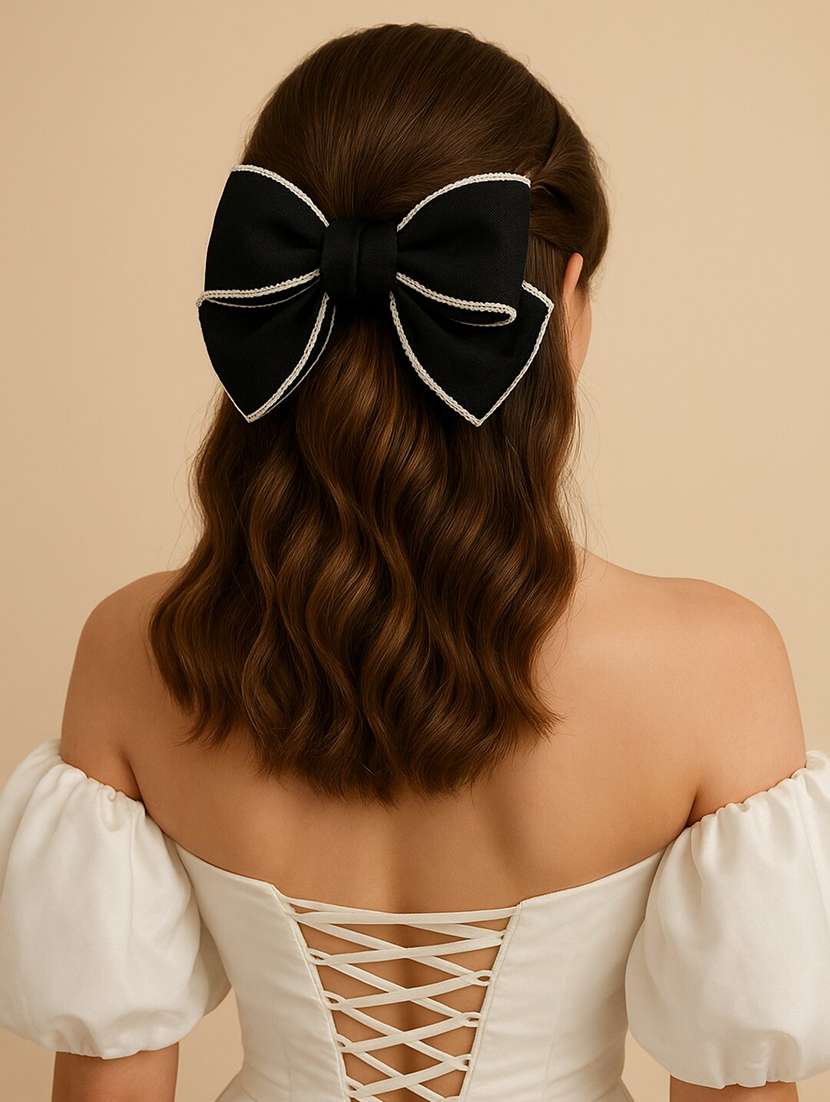 women bow embellished clutcher