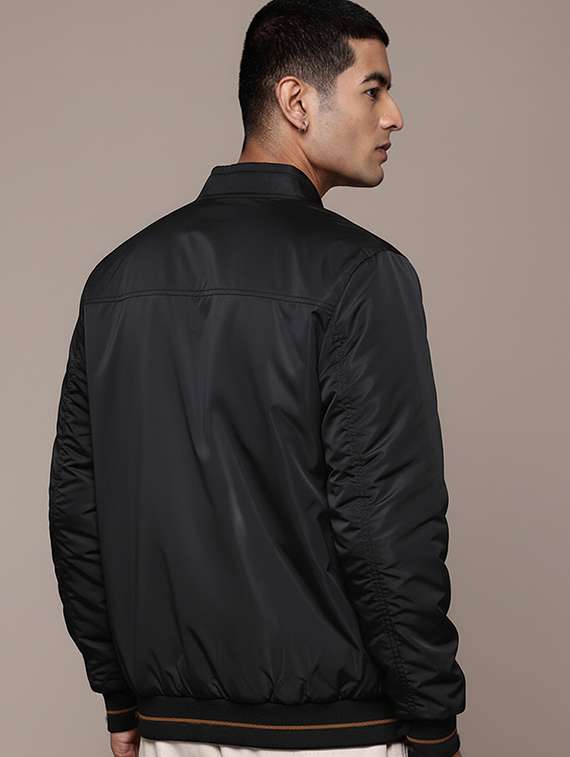 men solid long sleeve lightweight bomber jacket - 22228849 -  Standard Image - 2