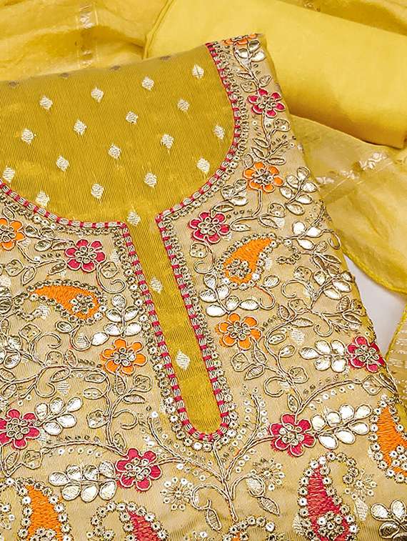 women self design embroidered unstitched suit set - 22228905 -  Standard Image - 2