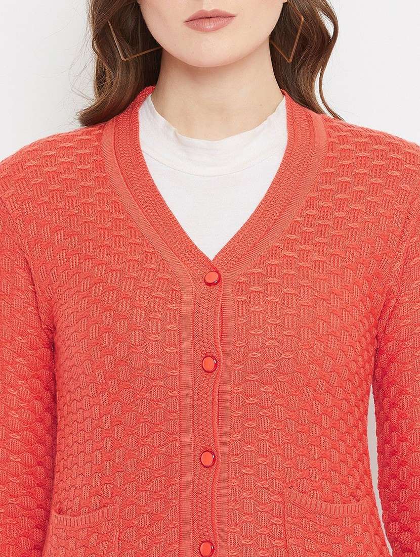 women self designed long sleeve cardigan - 22229064 -  Standard Image - 2