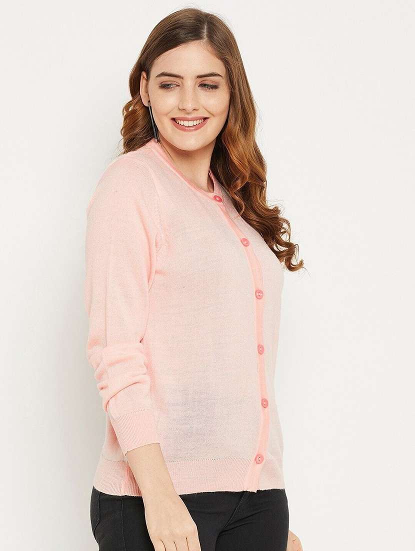 women solid long sleeve cardigan - 22229071 -  Standard Image - 2