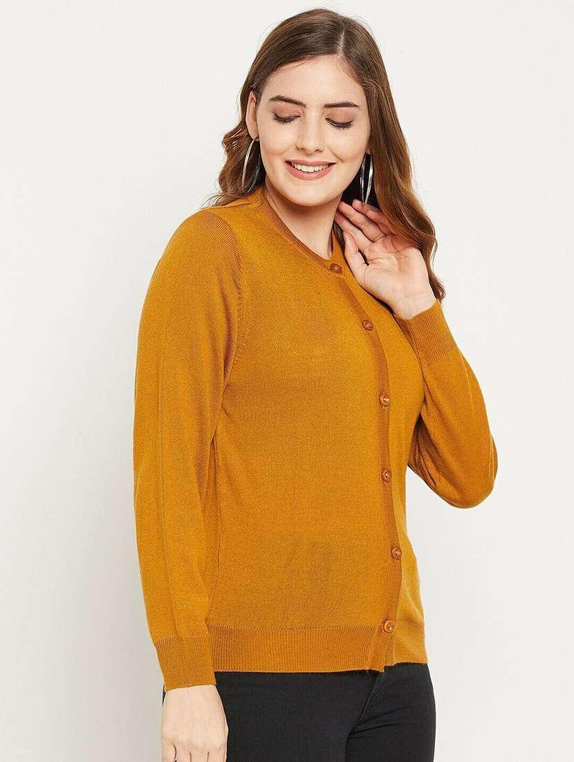 women solid long sleeve cardigan - 22229074 -  Standard Image - 2