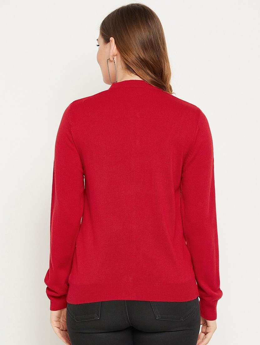 women solid long sleeve cardigan - 22229075 -  Standard Image - 2