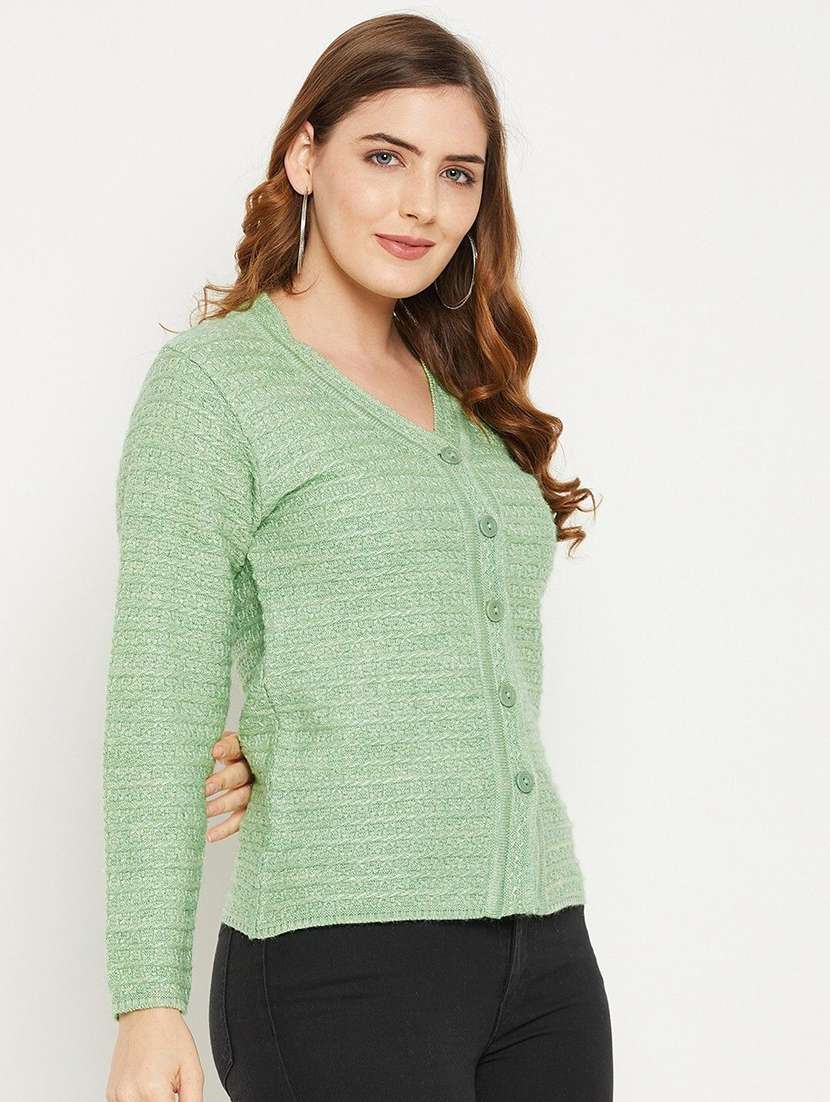 women self designed long sleeve cardigan - 22229086 -  Standard Image - 2