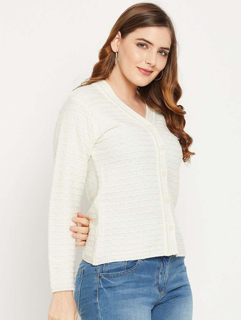 women self designed long sleeve cardigan - 22229097 -  Standard Image - 2