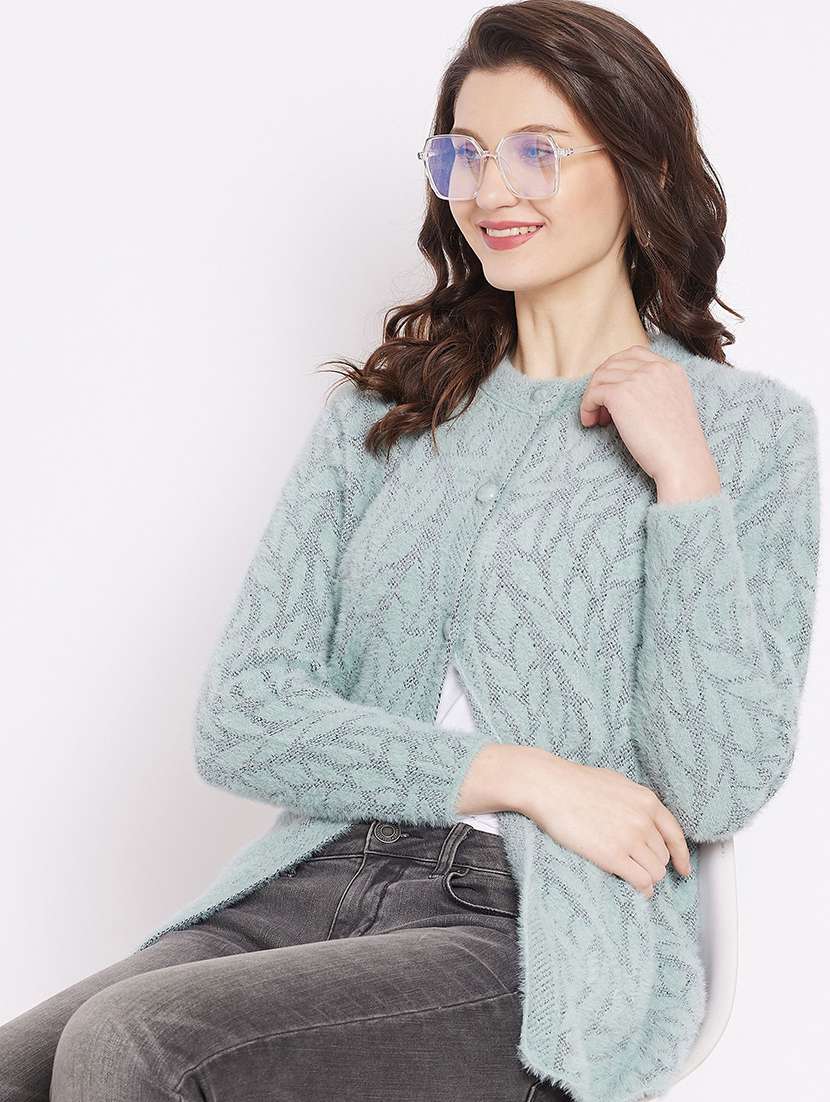 women self designed long sleeve cardigan