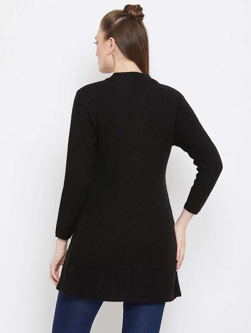 women self designed long sleeve cardigan - 22229215 -  Standard Image - 2