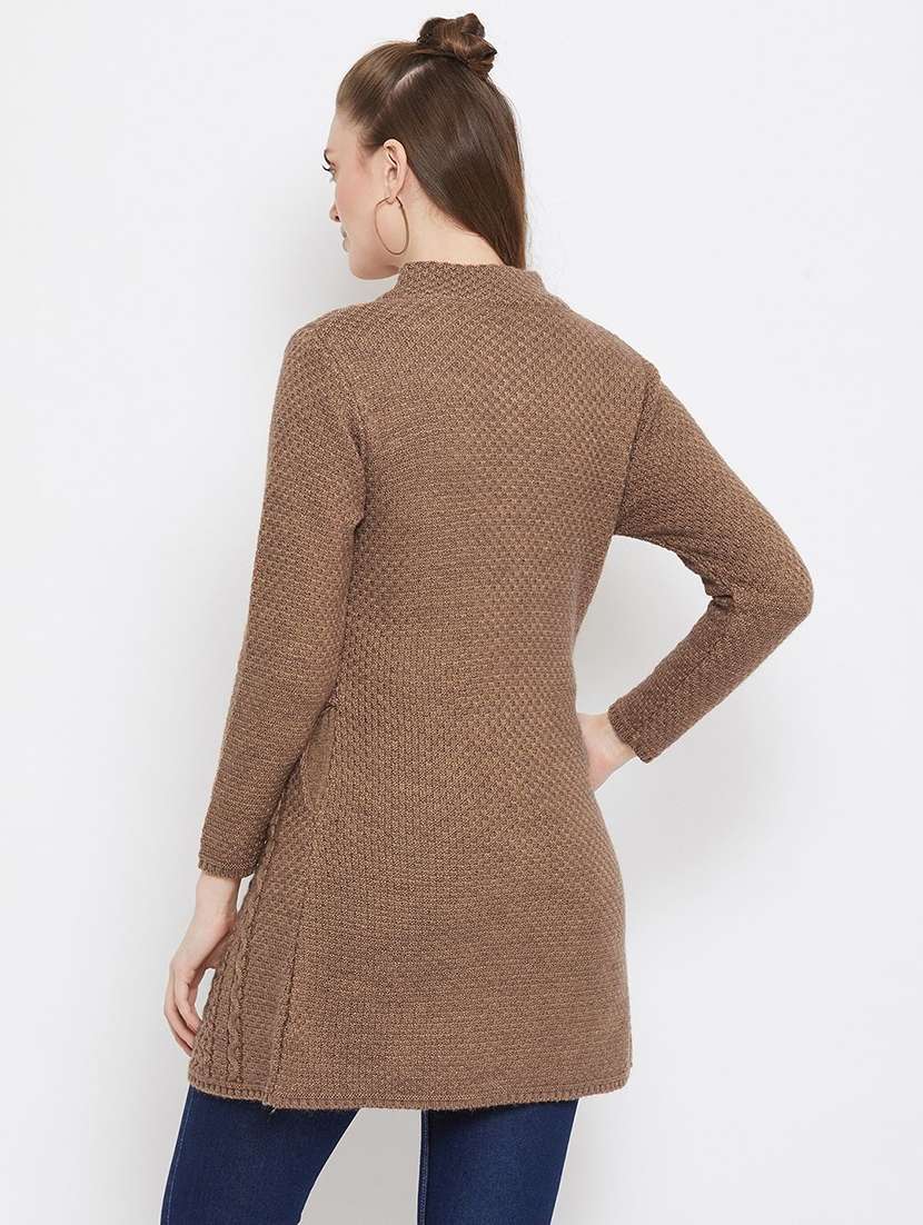 women self designed long sleeve cardigan - 22229218 -  Standard Image - 2