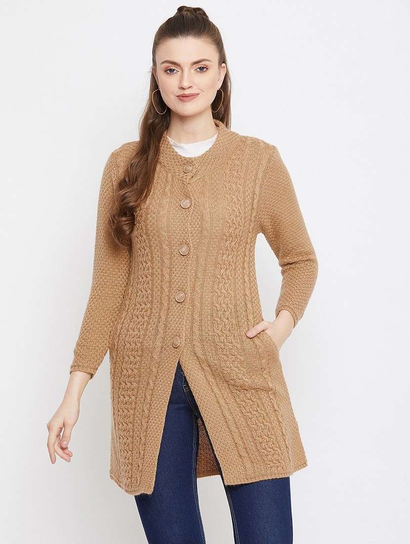 women self designed sleeveless cardigan
