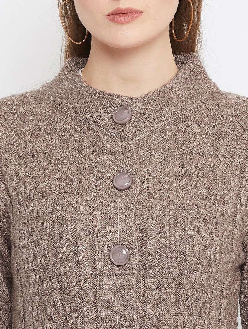 women self designed long sleeve cardigan - 22229313 -  Standard Image - 2