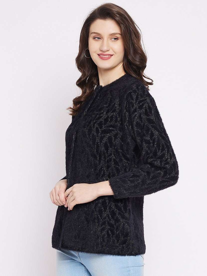 women self designed long sleeve cardigan - 22229325 -  Standard Image - 2