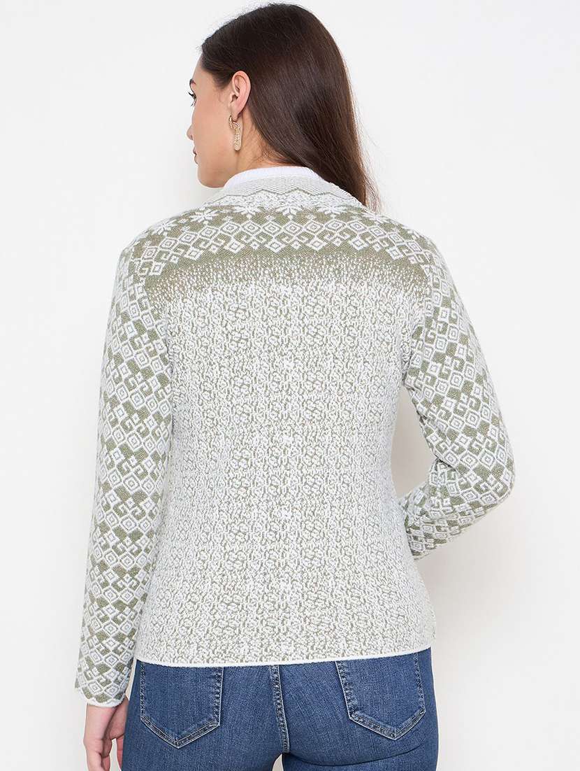 women self designed long sleeve cardigan - 22229338 -  Standard Image - 2