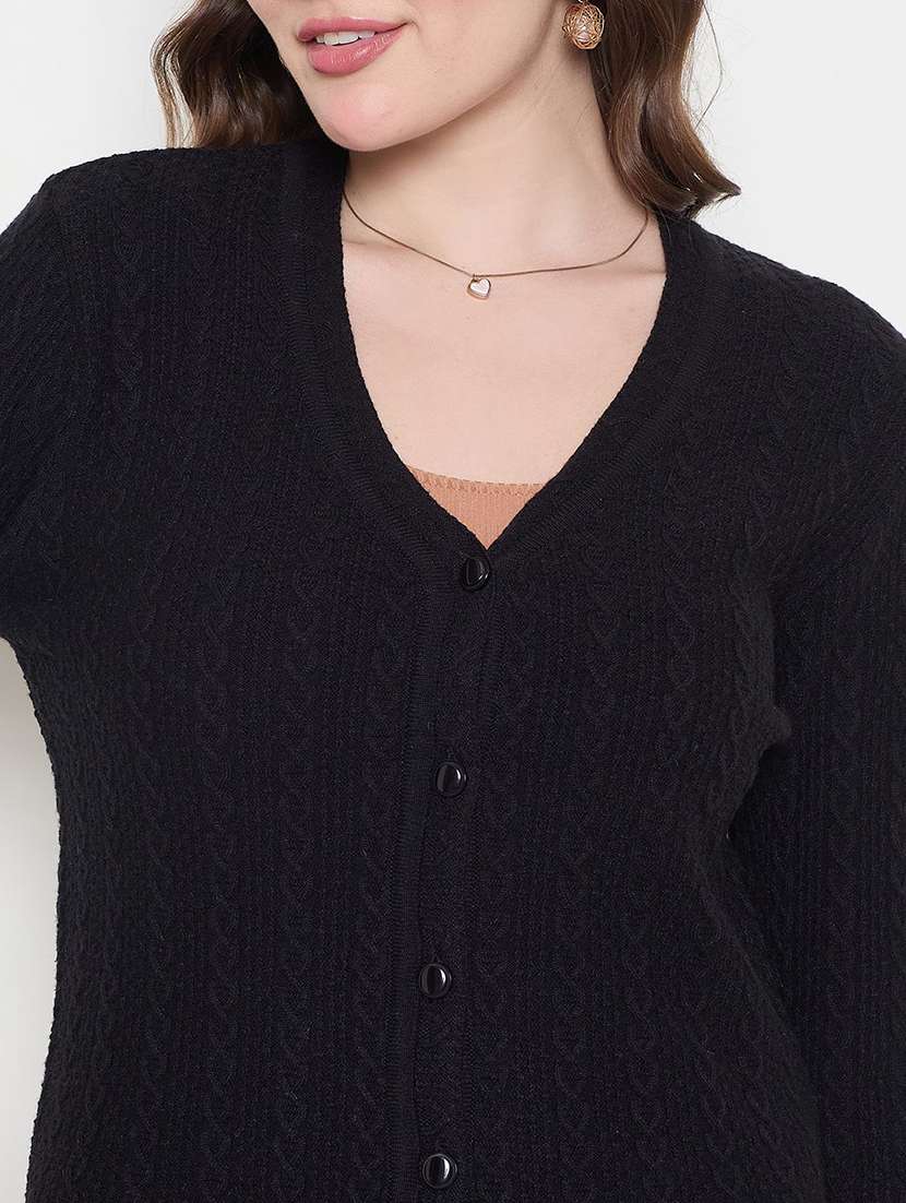 women self designed sleeveless cardigan - 22229397 -  Standard Image - 2