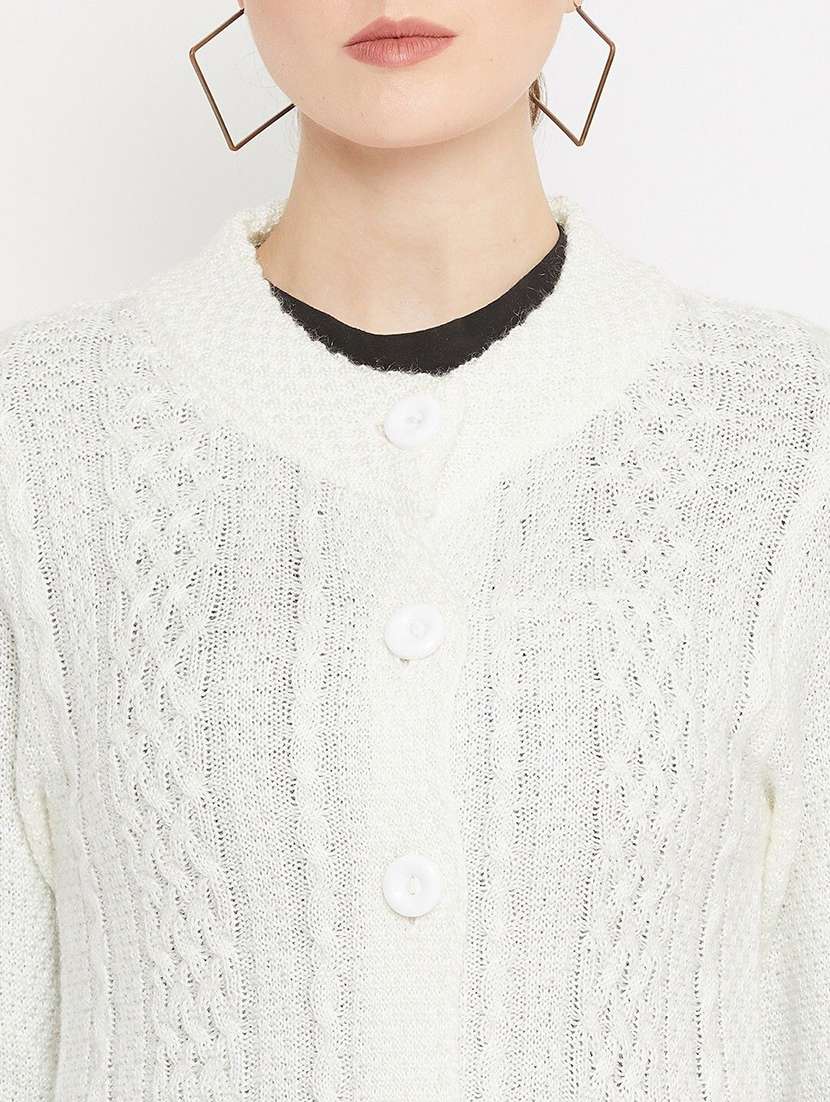 women self designed ong sleeve cardigan - 22229640 -  Standard Image - 2