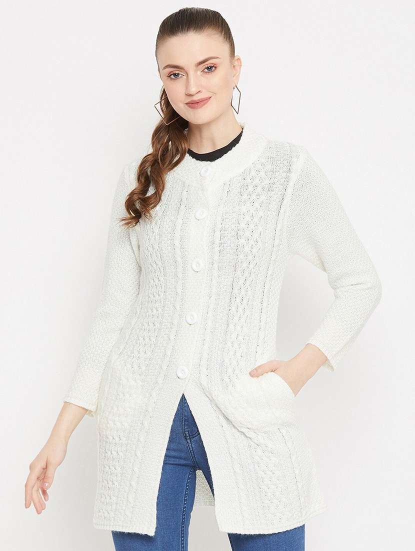 women self designed ong sleeve cardigan