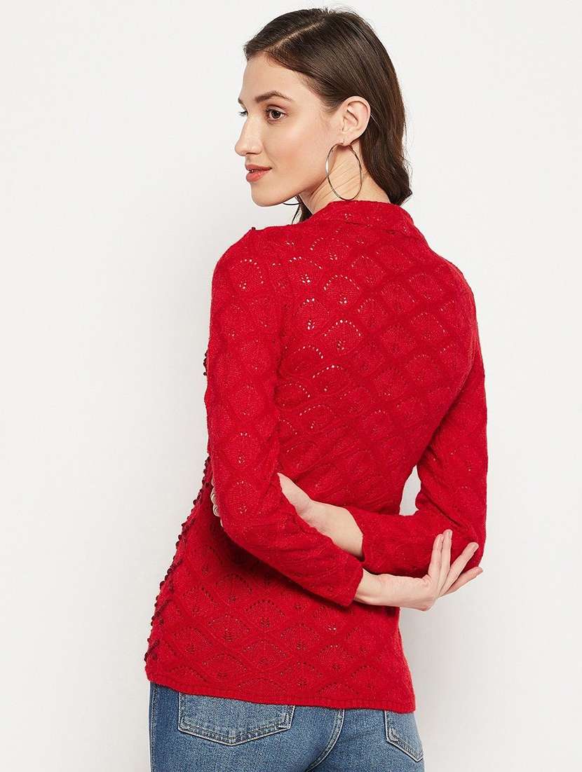 women self designed long sleeve cardigan - 22229700 -  Standard Image - 2