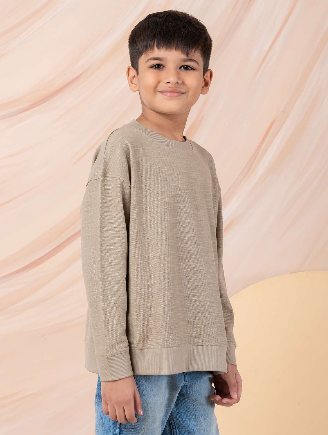 boys solid long sleeve sweatshirt - 22229809 -  Standard Image - 2