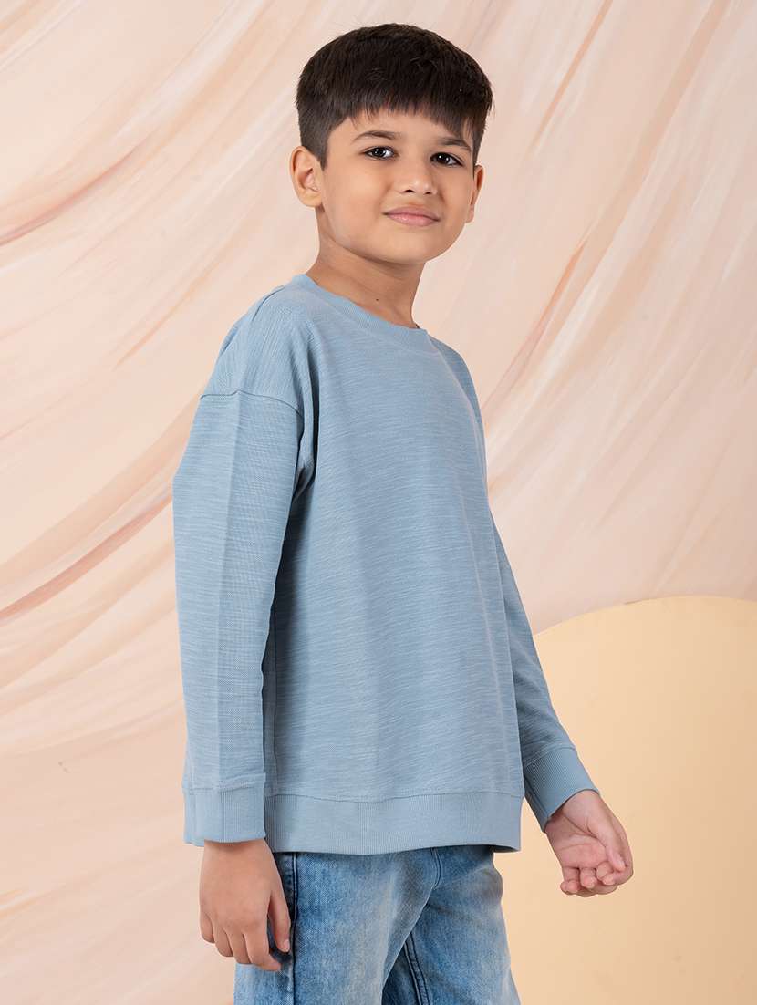 boys solid long sleeve sweatshirt - 22229811 -  Standard Image - 2