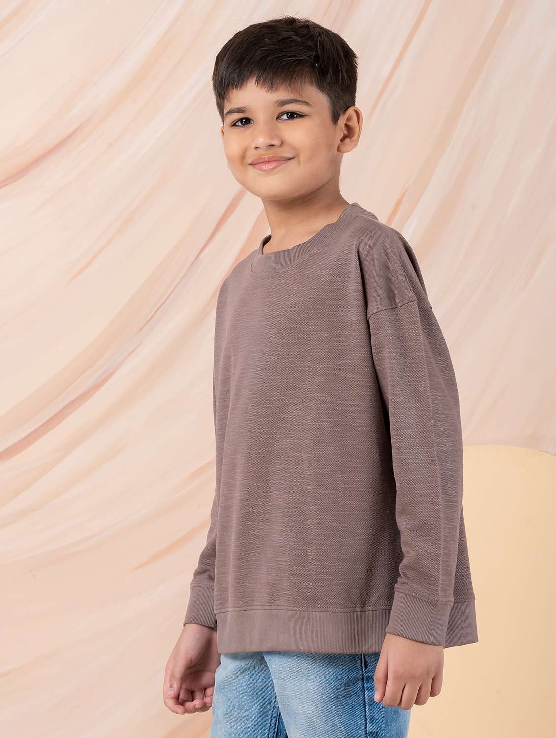 boys solid long sleeve sweatshirt - 22229812 -  Standard Image - 2