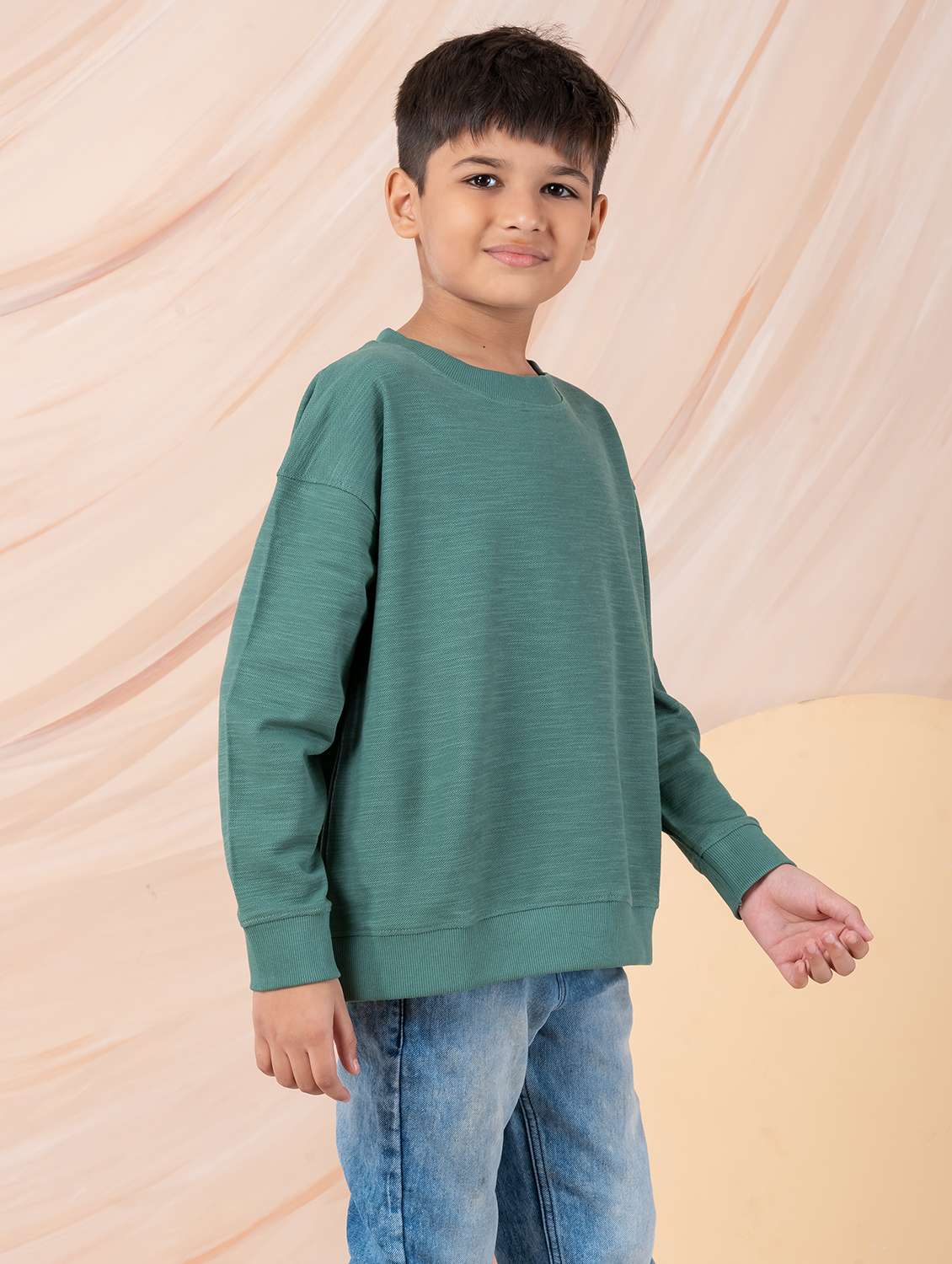 boy solid long sleeve sweatshirt - 22229814 -  Standard Image - 2
